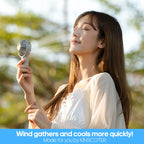 New Portable Handheld Fan 3 Gear Wind Power Angle Adjustable Large Win