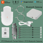 LifeLibero Tuya Smart Curtain Robot Bluetooth Curtain Motor Smart Life Fit to Electric Curtain Rail Track Rod I U Support Alexa