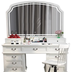 Wooden White Mirror Vanity Table Living Rooms Luxury Salon Drawers Dresser Living Room Beauty Schmink Tisch Bedroom Furniture