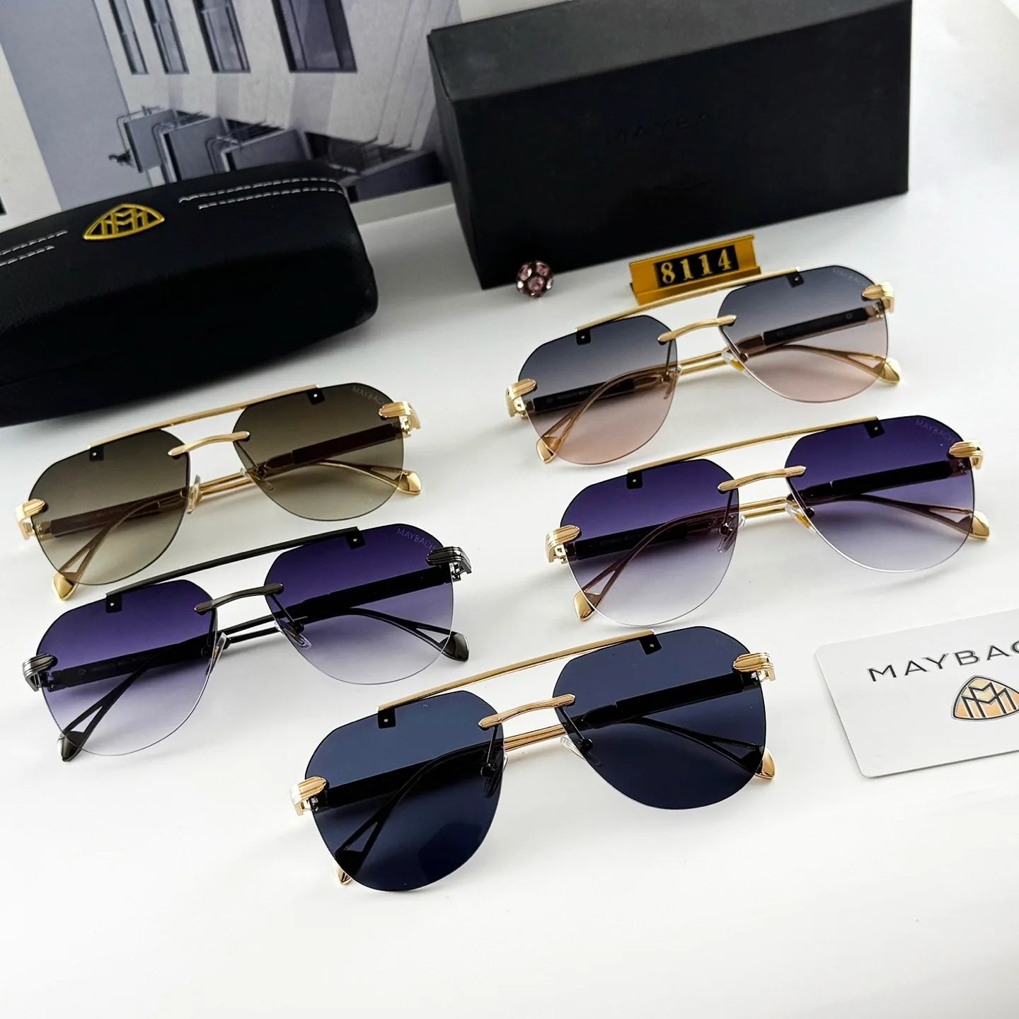 Car High End Fashion Sunglasses For Maybach S Class S400 S450 S480 S500 S560 S580 S650 S680 GLS480 GLS600 UV Protection Goggles