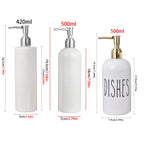 Kitchen Soap Dispenser White Dish Soap Dispenser and Hand Soap Bathroom Refillable Shampoo Shower Gel Bottle Mesa Adornment Bott