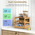 Pantry Organizer Pet Can Organizer for Pantry, Organizer, 2 Tier Stackable Can Storage Rack Ideal for 36 Human and Pet Food Cans