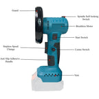 Brushless Mini Angle Grinder 100mm Polishing Cutting Machine Rotatable Cordless Woodworking Grinder Fit For 18V Makita Battery