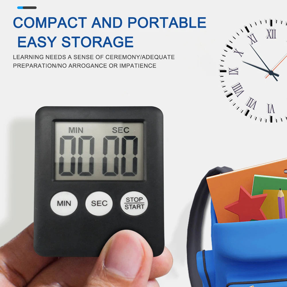 4-10PCS Digital Sports Alarm Clock Multi-Function Electronic Timer Stopwatch LCD Display Mini for Sports Exercise Baking Cooking