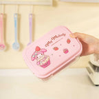 Hello Kitty Kuromi Food Storage Container—Microwave-Safe, Portable, Divided Compartments, Odor-Free, Insulated Lunch Box