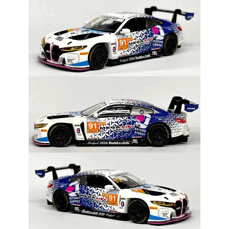 In Stock Minigt 1108# 1:64 M4 Gt3 No. 91 Limited Edition Realistic Alloy Miniaturized Die-Cast Car Model Custom Children'S Gifts
