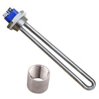 12V/24V DC Immersion Water Heater Submersible Heating Element with 1 Inch NPT Thread  Tubular Heater 150W/300W /600W SUS304