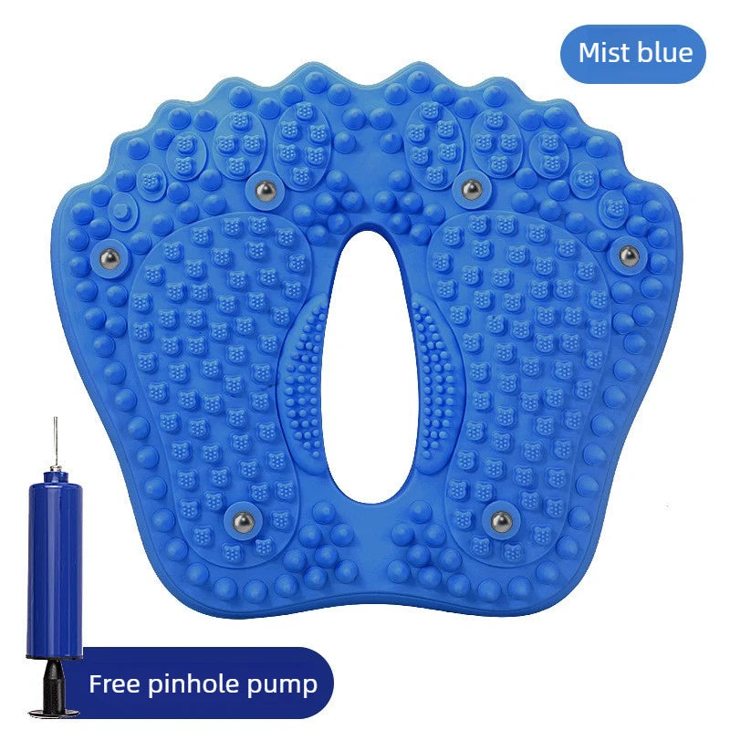 Inflatable Foot Massager Stepper Balance Board with Anti Slip PVC Massage Dots for Yoga Training Slimming Leg Shaping