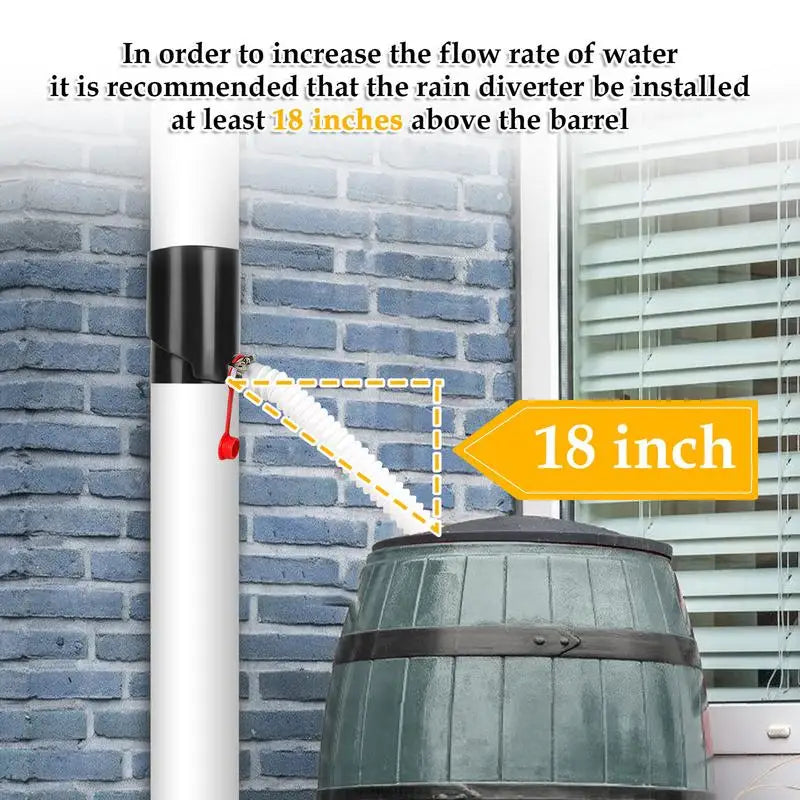 Water Collection Barrel UV Resistant Rainwater Collector Kit Portable Rain Barrels To Collect Rainwater From Gutter For Car