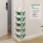 Multi Layer Simple Shoes Shelf 3/6/9tier New Folding Shoe Rack Color Cabinet Multi-Folding Space-Saving Diy Home Organizer Shelf