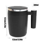 380ML Self Stirring Mug Coffee Cup Rechargeable Automatic Magnetic Stirring Coffee Mug Auto Self Mixing Stainless Steel Cup