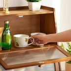Wooden Desktop Storage Cabinet Cup Organizer Cosmetic Storage Ra Der Batoom Vani elf Wood Material Home Organization