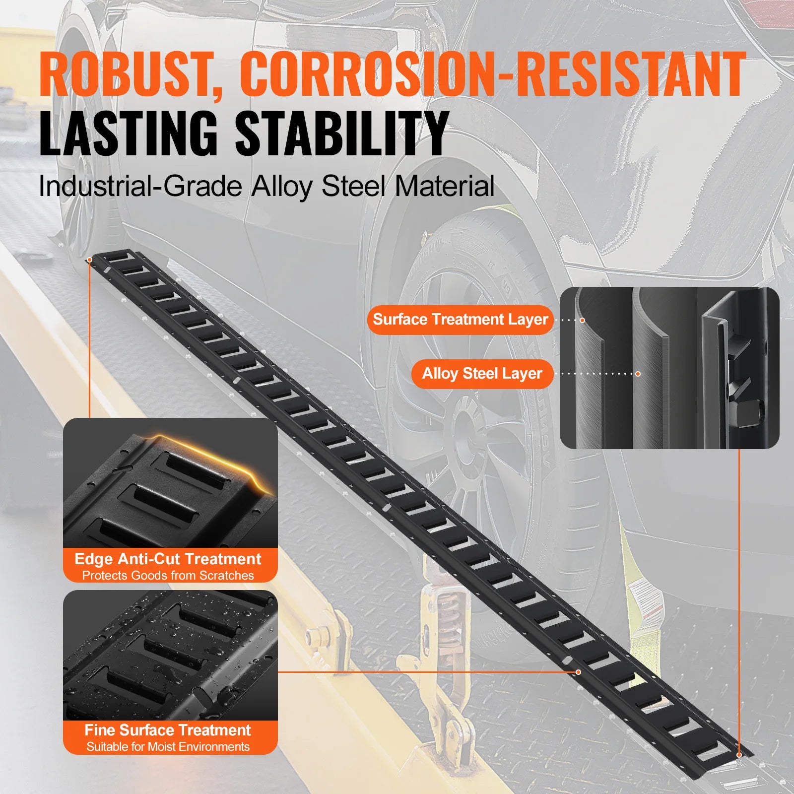 VEVOR 2ft 5ft E Track Tie Down Rail Kit 4 Pack Secure Cargo 2000 lbs Etrack Rails with Screws for Garages Trailers  ATV Mounting