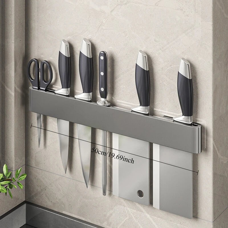 Kitchen Multi-Functional Storage Rack，Knife Holder Wall-Mounted Simple Knife Holder Storage Kitchen Knife Knife Inserting