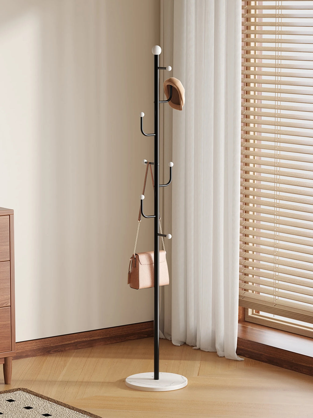 Medieval Windbreaker Hat Rack Floor-Standing Room Bedroom Home Simple Ins Living Room Clothes Hanger Storage Coat Rack