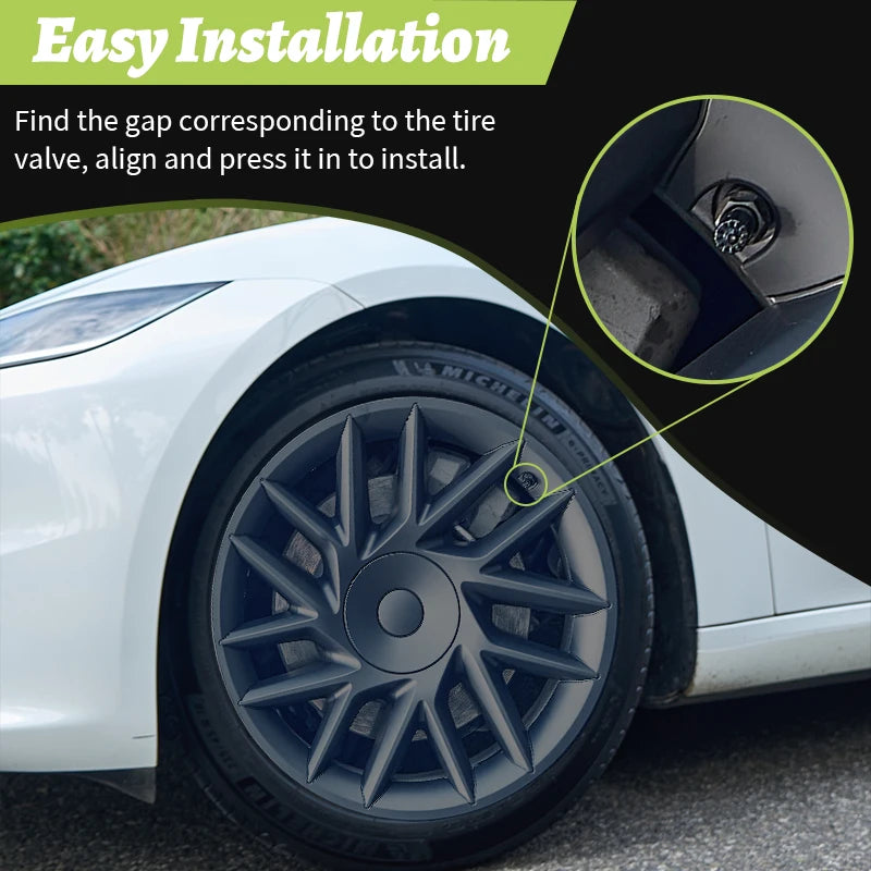 4PCS HubCap for Tesla Model3 Highland 18 Inch Sporty Style Performance Wheel Cap Automobile Full Rim Cover Accessories 2023-2025
