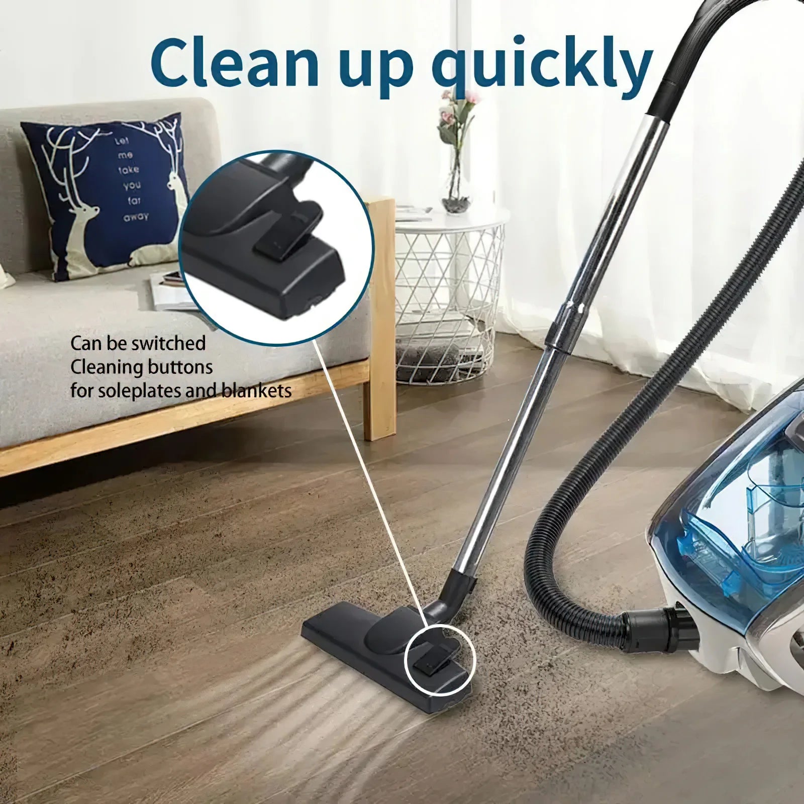 2500W Portable Vacuum Cleaner 15000PA Suction Household Multi-functional Dust Removal Mite Dry and Wet Dual Vacuum Cleaner 220V