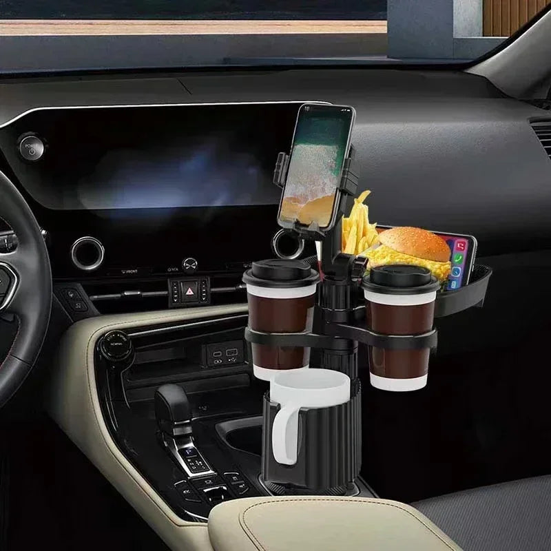 Car Cup Holder Expander 360° Rotating Beverage Coffee Holder Phones Stand Multi Functional Durable and Stable Car Cup Holder