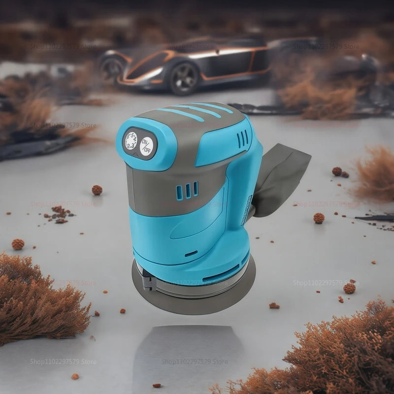 125mm Brush Motor Cordless Orbital Sander for Wood Grinding Polishing and Waxing Compatible for Makita 18V Batteries Power Tools