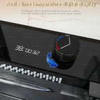 Stainless Steel New Waterfall Kitchen Sink Digital Display Dishwashing Sinks With Draining Rack Embossed Extra Large Single Slot