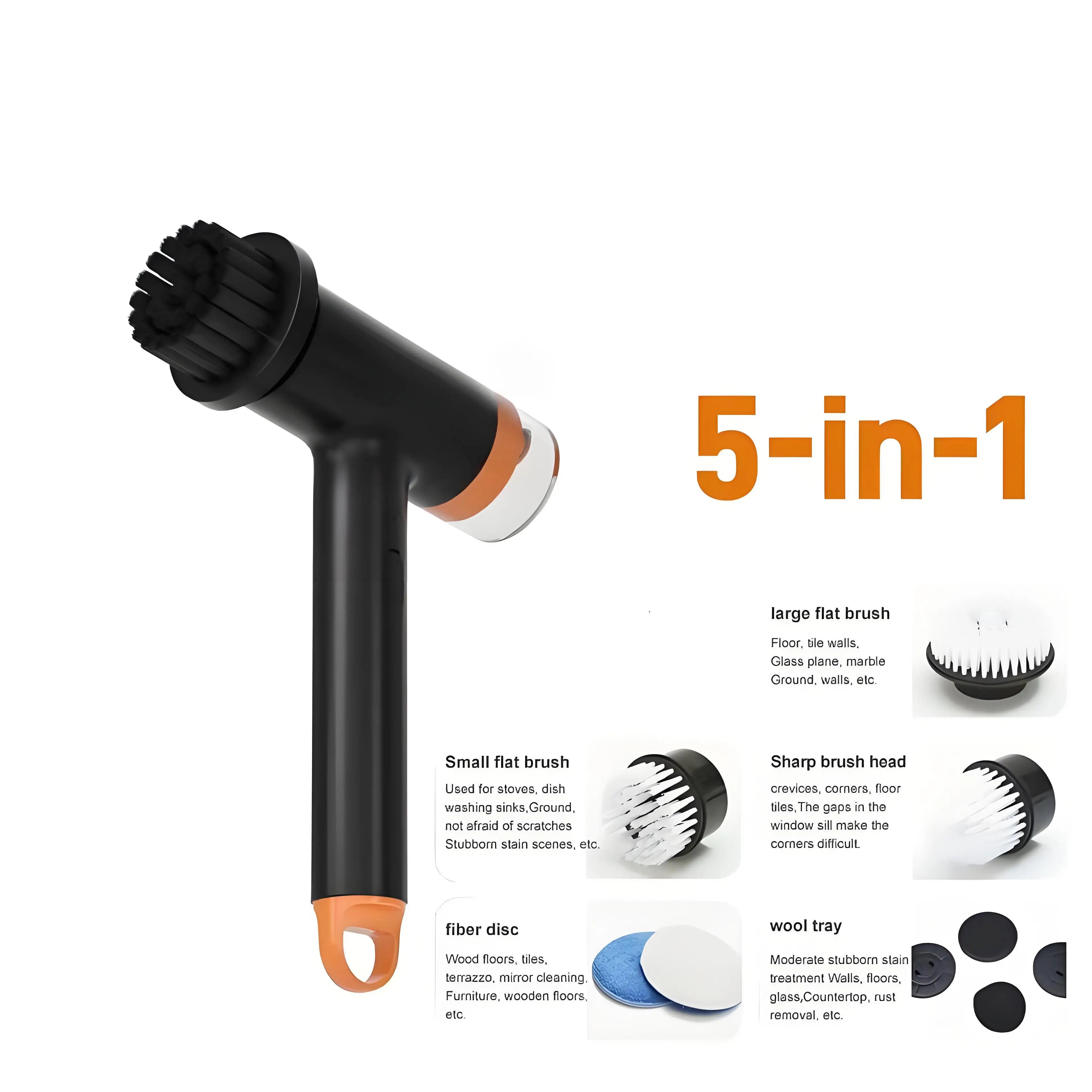 Electric Cleaning Brush Wireless Telescopic Handheld Household Kitchen Floor Bathroom Clean Scrubber
