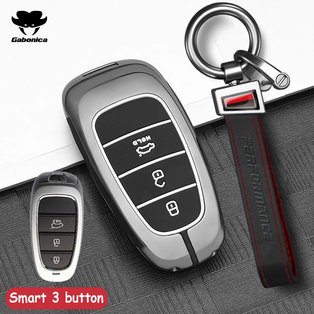 3 4 Buttons New Car Smart Key Case Cover For Hyundai N Performance Tucson Solaris Sonata Hybrid NEXO NX4 Santafe dn8 Accessories