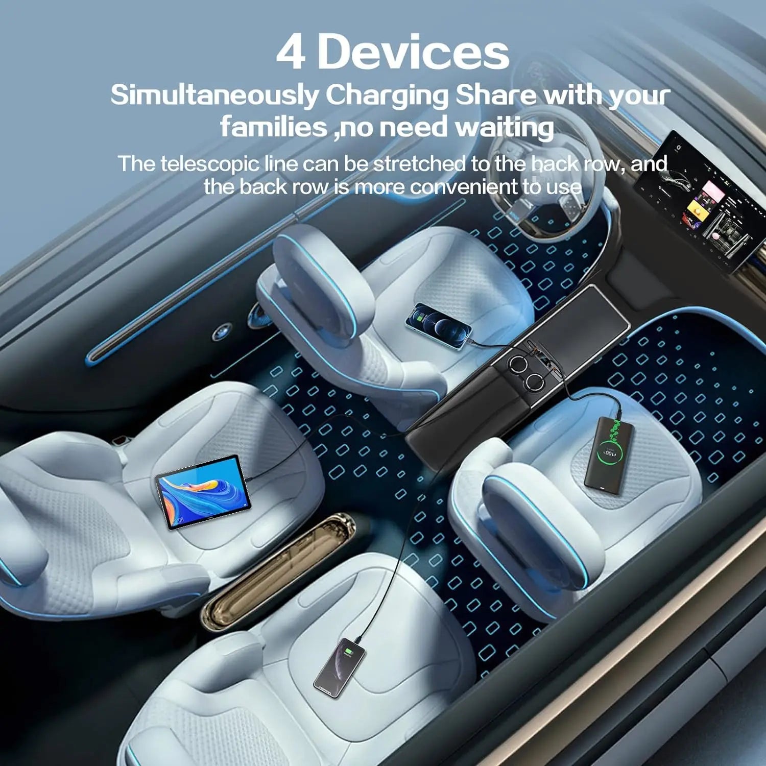 Quick Charger USB Shunt HUB For Tesla Model 3 Model Y 27W Intelligent Docking Station Car Adapter Powered Splitter Extension