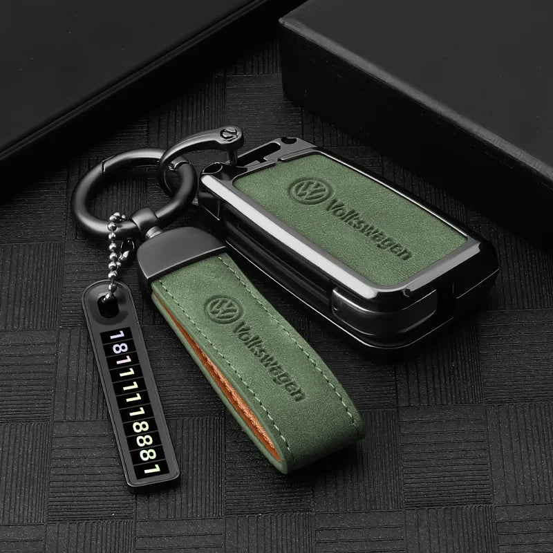 Vw Golf 5 6 Polo Passat B6 B7 Cc Skoda Jetta Universal Car Key Case Luxury Leather Key Cover Durable Secure Car Holder