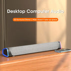 Laptop & PC Bluetooth Speaker Bar - Wired Subwoofer