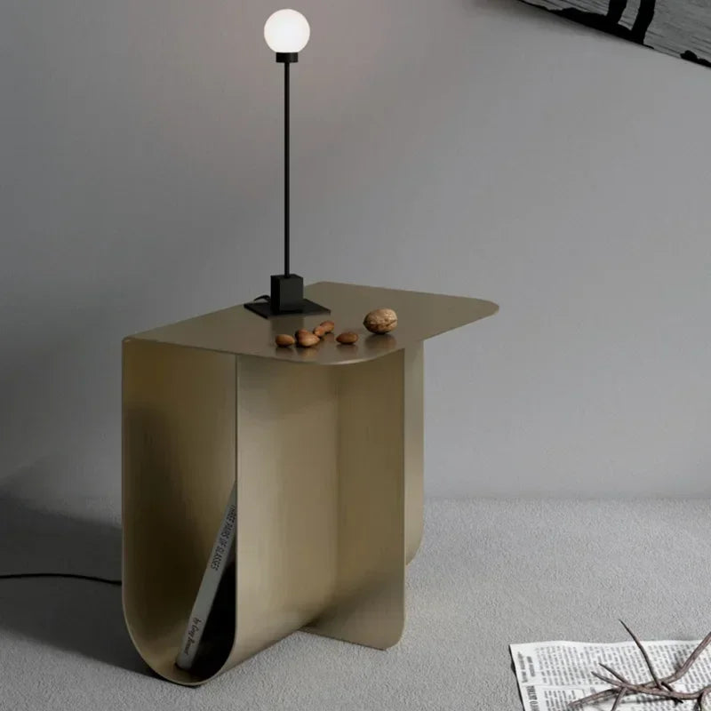 Nordic Metal Creative Sofa Side Table Coffee Table Living Room Modern Bedroom Light Luxury Storage Bedside Table Small Tables