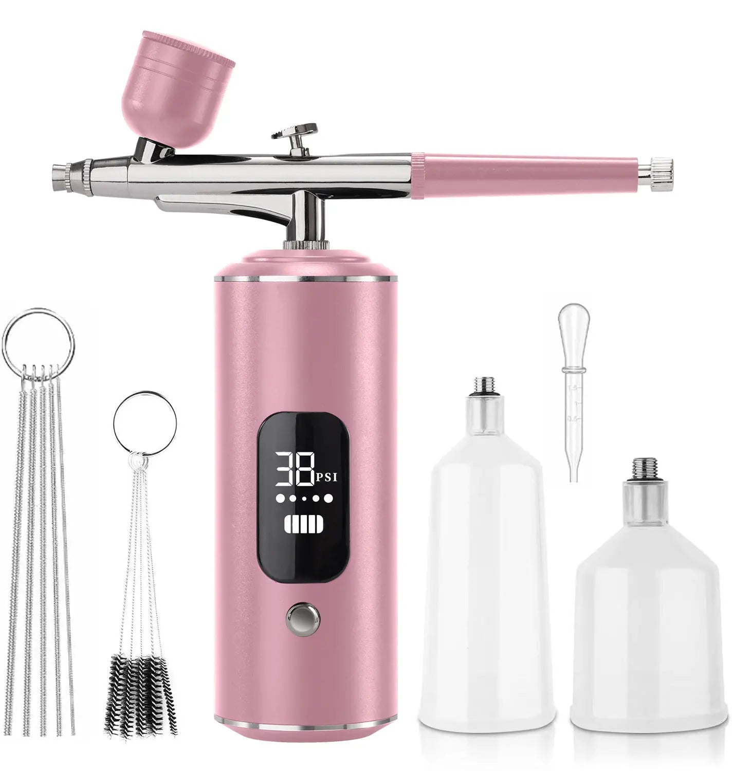 Multi functional portable spray gun set with adjustable pressure control, 3-speed setting, and display screen - suitable for mak
