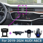 Car Phone Holder For AUDI A6 C8 A7 2019 2020 2021 2022 2023 2024 Special Fixed Bracket Base Wireless Charging Accessories