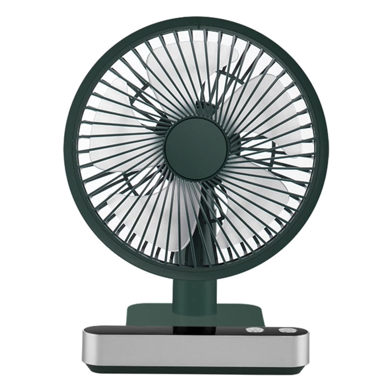 4000mah Desk Fan USB Oscillating Fan with Adjustable Head 4 Speeds Min