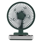 4000mah Desk Fan USB Oscillating Fan with Adjustable Head 4 Speeds Min