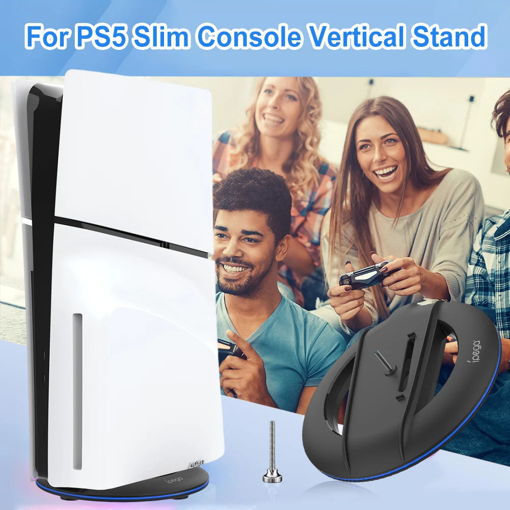 Vertical Stand For PS5 Slim Game Console Base Anti-Slip Holder For Sony Playstation 5 Slim Disc/Digital Edition Game Accessories