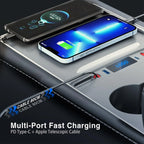 Car USB Charger Multi Port for 2021-2024 Tesla Model 3/Y,Multifunctional Tesla Accessories with Logo Gifts for Tesla Owners