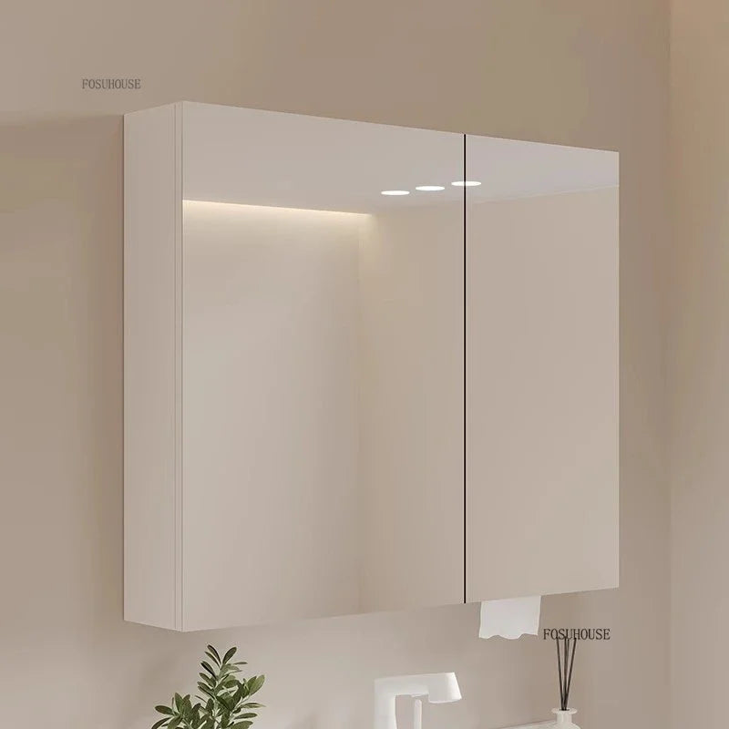 Bathroom Wall Mounted Mirror Cabinet Modern Smart Bathroom Cabinets with Mirror Creative Bathroom Storage Cabinet Home Furniture