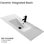 Bathroom Vanity with Sink,Undermount Ceramic Sink-Modern Bathroom Cabinet with 6 Soft-Close Drawers & 2 Doors Spacious Storage