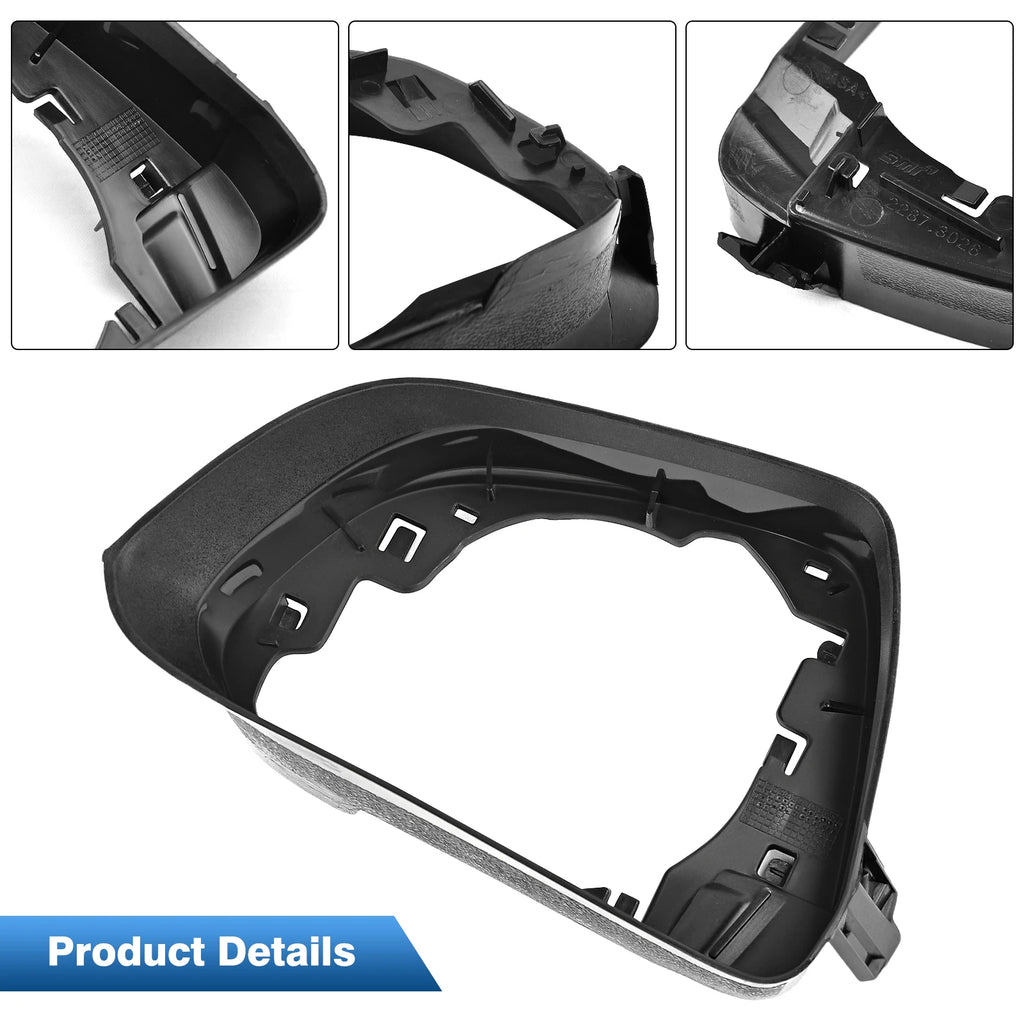 For Tesla Model 3 All Model Wing Rearview Mirror Cover Frame Reversing Mirror Frame Left & Right Exterior Mirror Supporting Ring