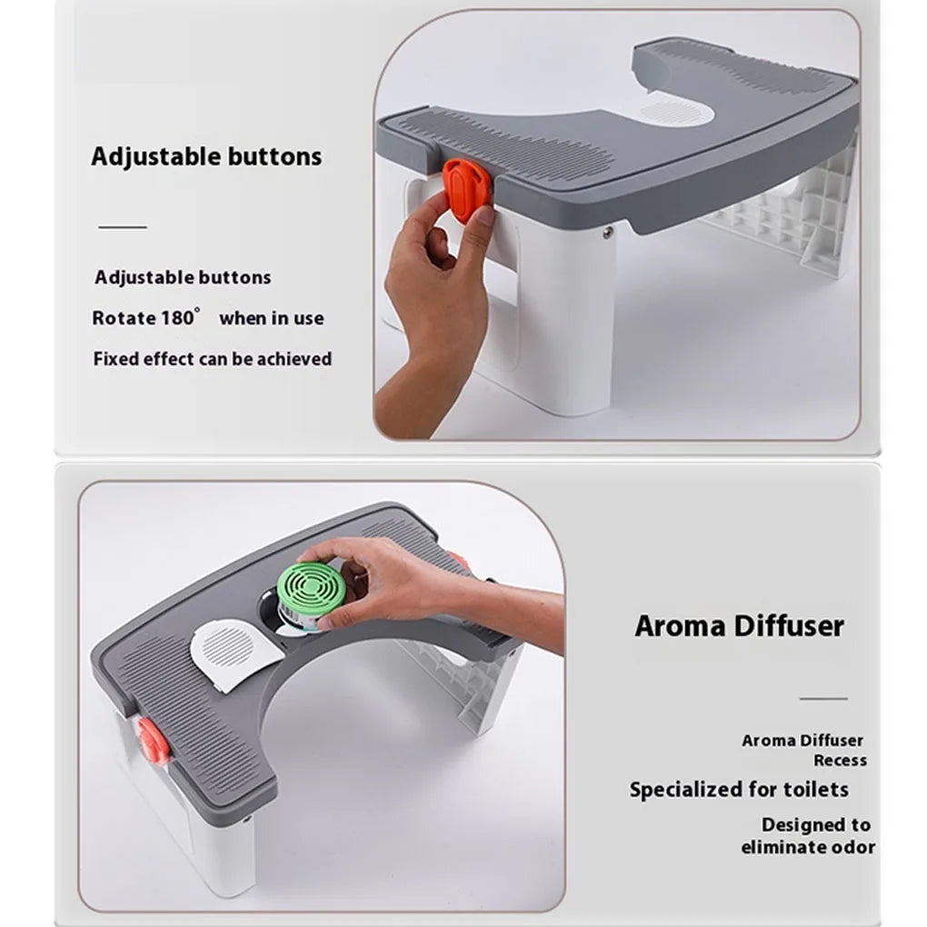 Bathroom Squatty Potty Toilet Stool Foldable Toilet Foot Stand Stool  Nonslip for Children Pregnant Woman Seat Elderly