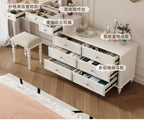 Solid wood dresser chest integrated bedroom cream wind high-end end bed