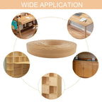 Pre-glued Maple/Birch/Oak/Pine/Walnut/Cherry/Ash/Acacia Wood Edge Banding Strip,Iron on Veneer Edging Trim for Furniture Repair