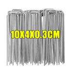Galvanized U-type Garden Staples Heavy-duty Fence Tubing Stakes Sod Pins Artificial Grass Tent Securing Pegs Lawns Ground Nails