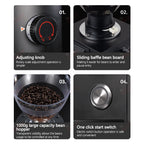 GZZT TCG64 Electric Coffee Bean Grinder 64mm Flat Burr Quantitative Grinding Maker Espresso Grinder Coffee Mill 220V 110V