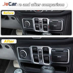 JeCar Window Control Switch Button Decoration Cover Stickers For Jeep Wrangler JL JT Gladiator 2018+ Car Interior Accessories