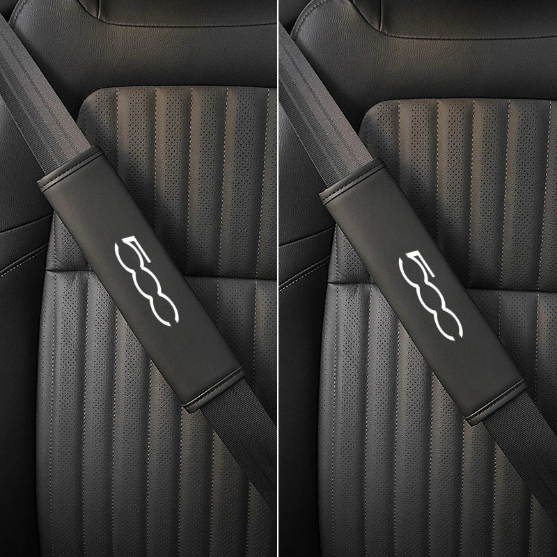 Car seat belt cover for Fiat 500 Breathable shoulder pad Driver shoulder care for adults and children car accessories interior