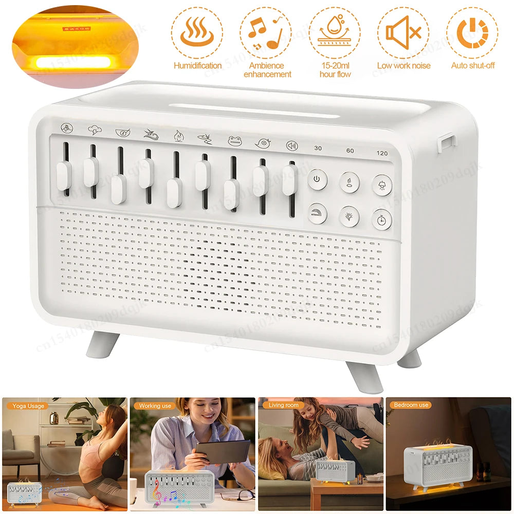 White Noise Sleep Night Light Humidifier Machine LED 3 in 1 Bluetooth Speaker Free Combination of 8 Group Nature Sounds