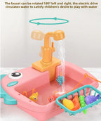 Kitchen Toy Plastic Dish Wash Sink Set Children Simulation Pretend Role Play Housework Kit Early Educational Toys for Boys Girls
