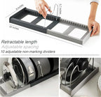 Compartments Pot and Pan Organizer Kitchen Cabinet Pantry Baking  for Cutting Boards/Plates/Baking Utensils