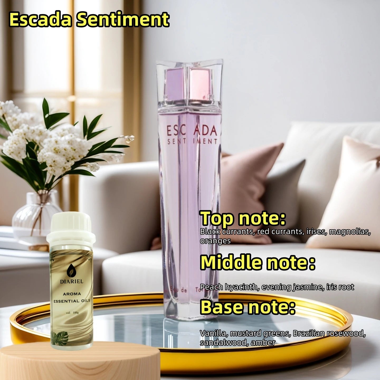 Diaurelle 100ML flower Aromatherapy For Diffuser Hotel Collection Fragrance Oil Pure Nature Plant Extract Aroma Essential Oil